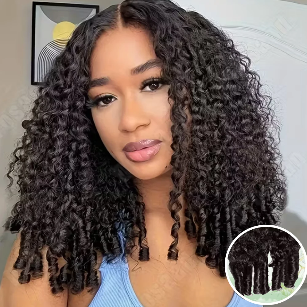 

Бирманские вьющиеся человеческие волосы Парики 13x6 Волнистые кружевные фронтальные парики со спиральными концами Прозрачный вьющийся волнистый парик фронта шнурка