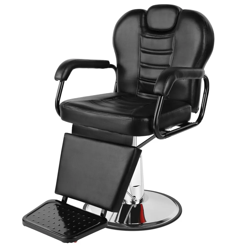 

Barber Chair Reclining Salon Chairs for Hair Stylist Heavy Duty Hydraulic Salon Shampoo Chair with Headrest , Customized