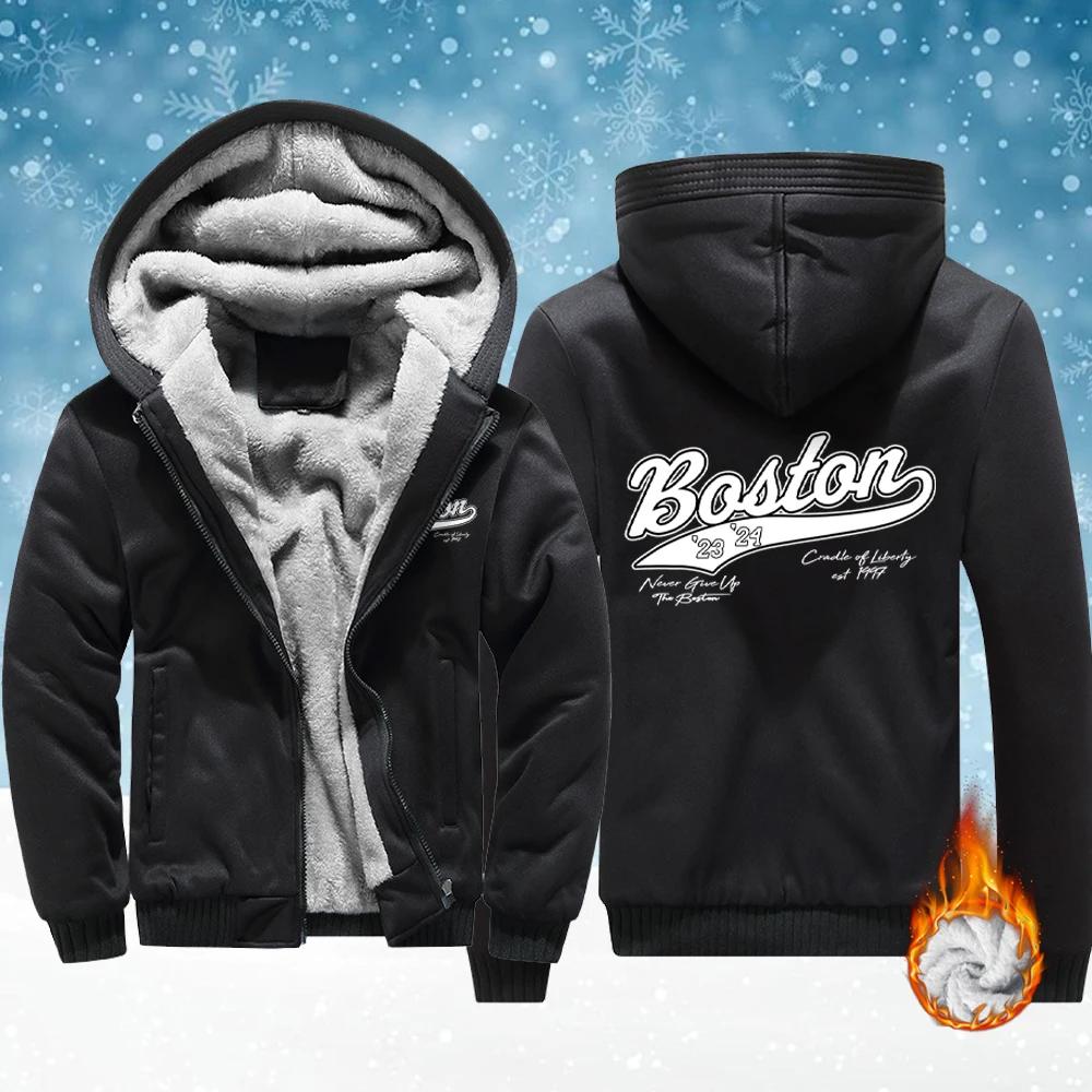 

Мужские флисовые базовые куртки Brooklyn с большим принтом и карманами на молнии, утепленная зимняя спортивная одежда, теплая удобная верхняя одежда унисекс