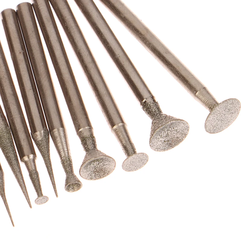 

9pcs Diamond Grinding Head Grinding Pen Tips Replacement 2.35MM Drill Pen For Polishing Machine Electrical Grinding Machine