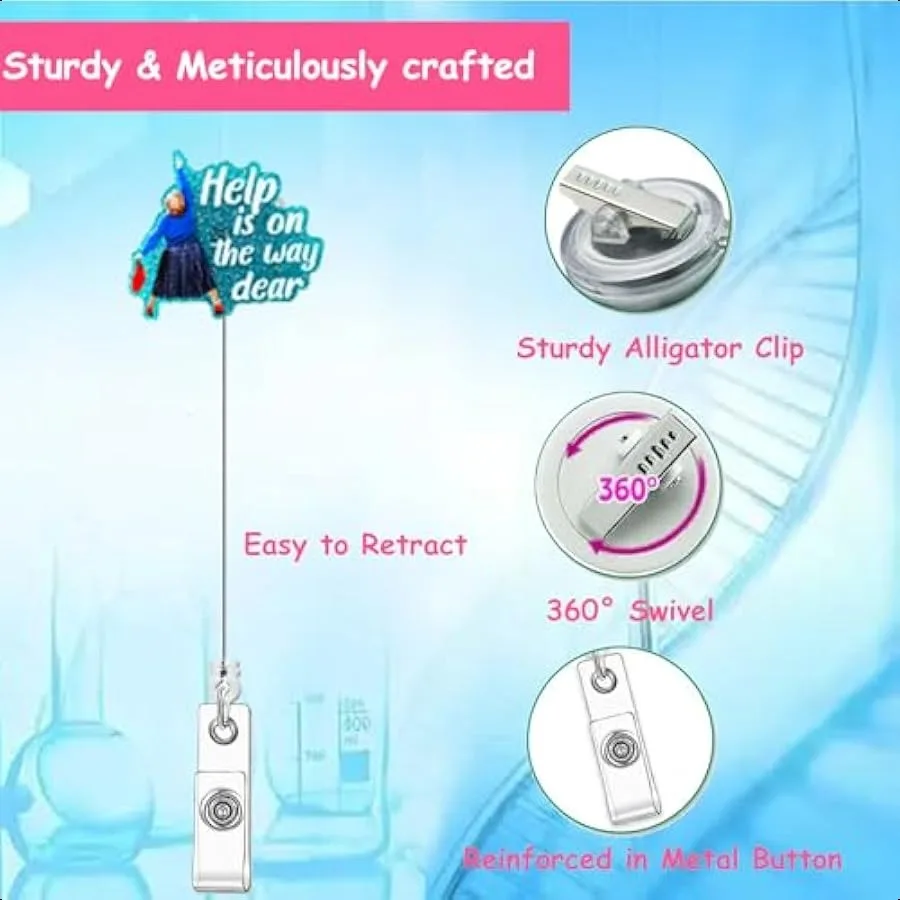 المساعدة على الطريق عزيزي شارة بكرة EMT EMS المسعف شارة بكرة مضحك Mrs Doubtfire شارة بكرات لمكتب المعلم RN CNA Wor #4