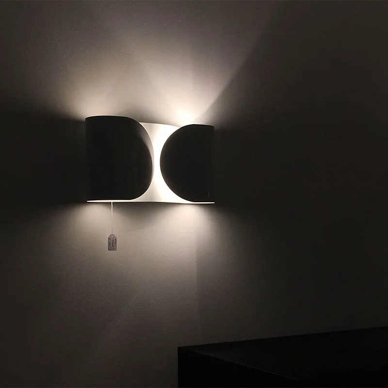 Flos Foglio Led Wall Lamp Modern Sconce Wall Light  Indoor Decor for Bedroom Bedside Black Gold White Metal Wall Lamp