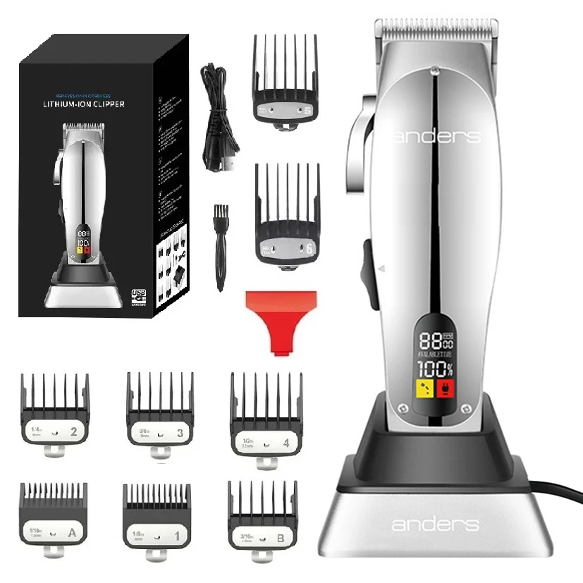 Master Professional Hair Clipper Barber, Aluminum Alloy Housing ,Beard Hair Trimmer For Men Rechargeable Haircut Machine Kit