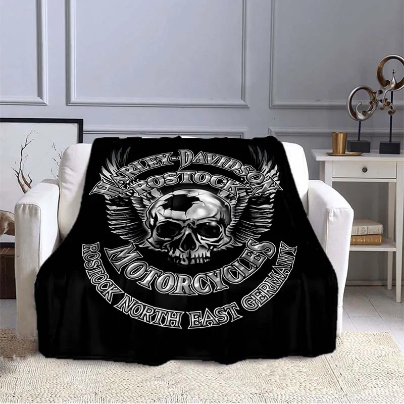 Motorcycle Icon Print Soft Blanket Flannel Blanket Sofa Chair Throw Blanket Travel Blanket blankets for beds  throw blanket