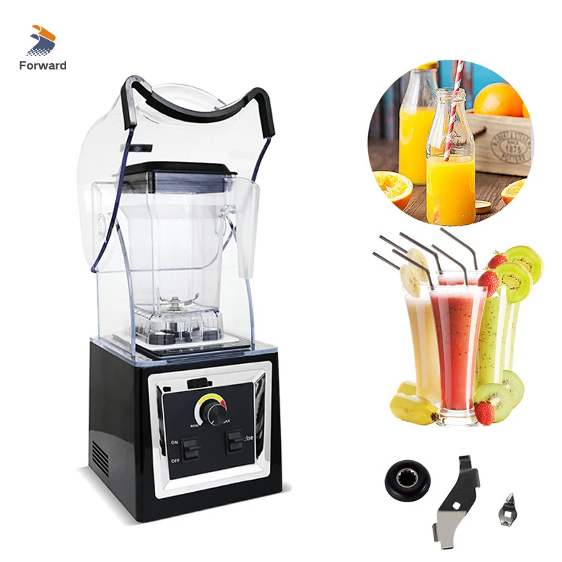 1.8L Jar 1500W Professional Smart Timer Blender Mixer Juicer With Noise Reduction Cover Food Processor Ice Smoothies Crusher