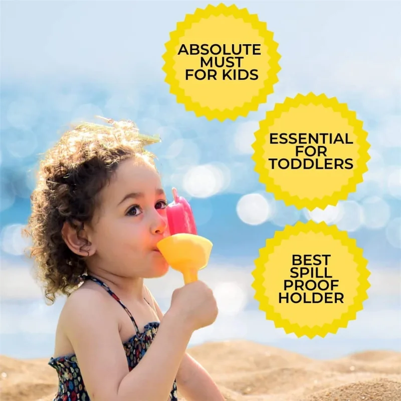 4PCS New Anti-Drip Popsicle Rack Non-drip Ice Rack New Ice Cream Anti-drip Frozen Snack Rack Popsicle Rack with Straw Kids
