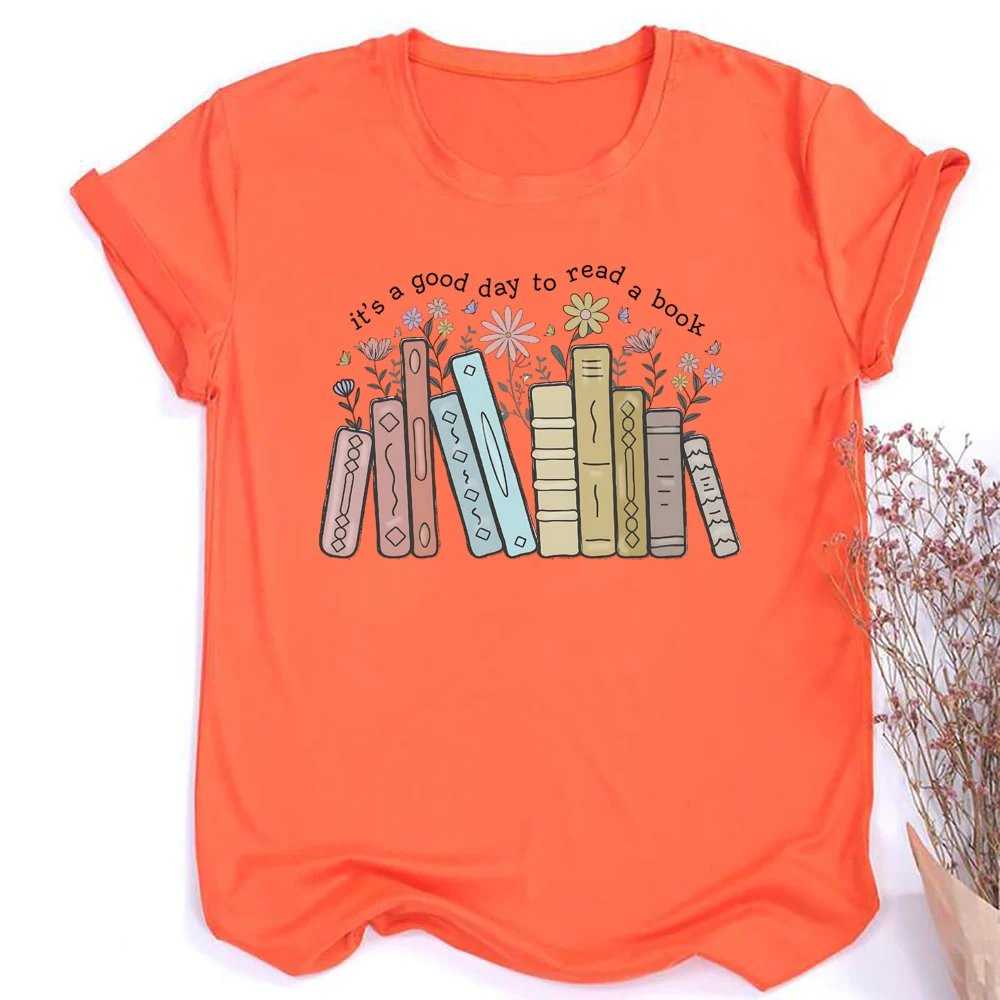 It\'s A Good Day To Read A Book Shirt Book Lover Shirts Teacher Gift Floral Books Tee Reading Teacher\'s T-Shirt Librarian Tshirt