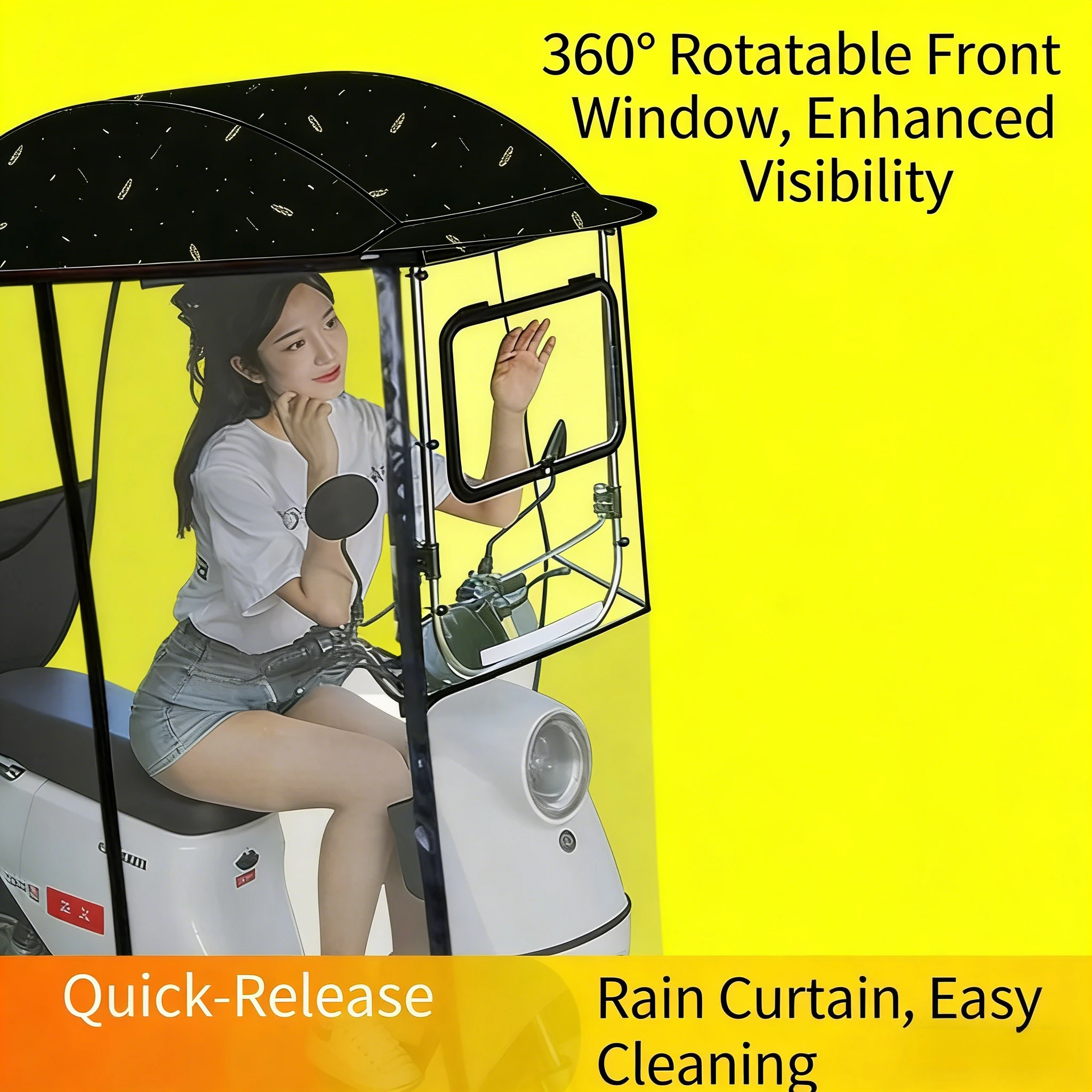 

All-Weather E-Bike Cover | 360° Full Coverage Removable | 5-Min Installation IP65 Winter Protection Shell rain cover