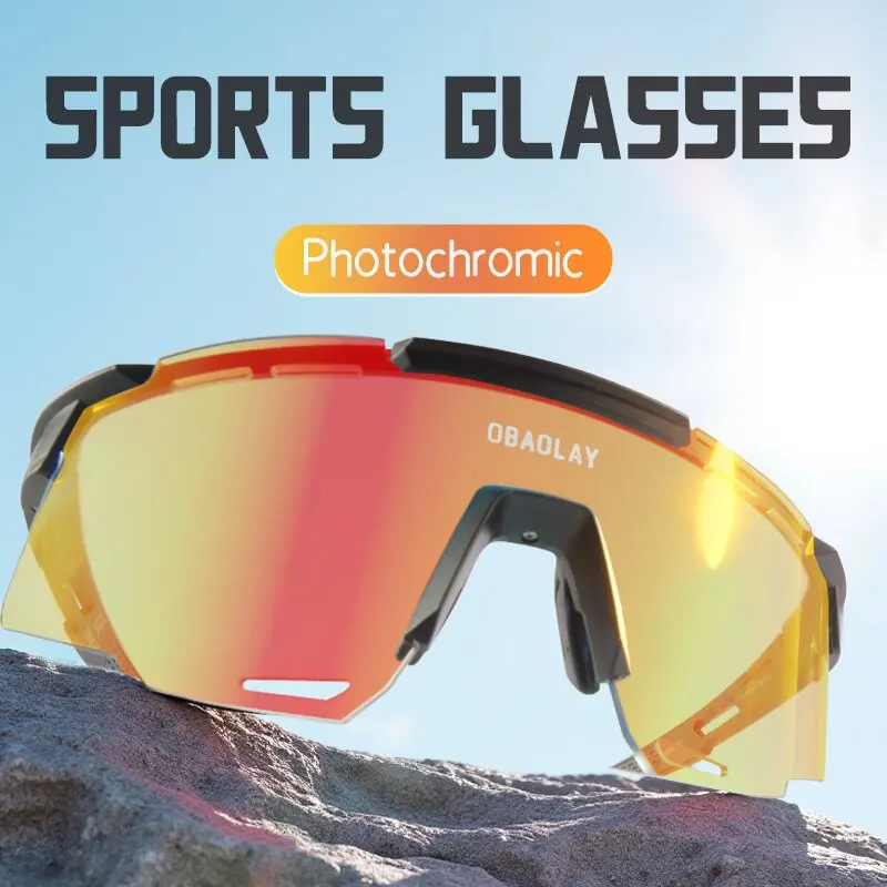 

2024 The Latest Photochromic Colorful Sunnglasses UV 400 Protection And Sand Protection Running Bicycle Goggles For Men