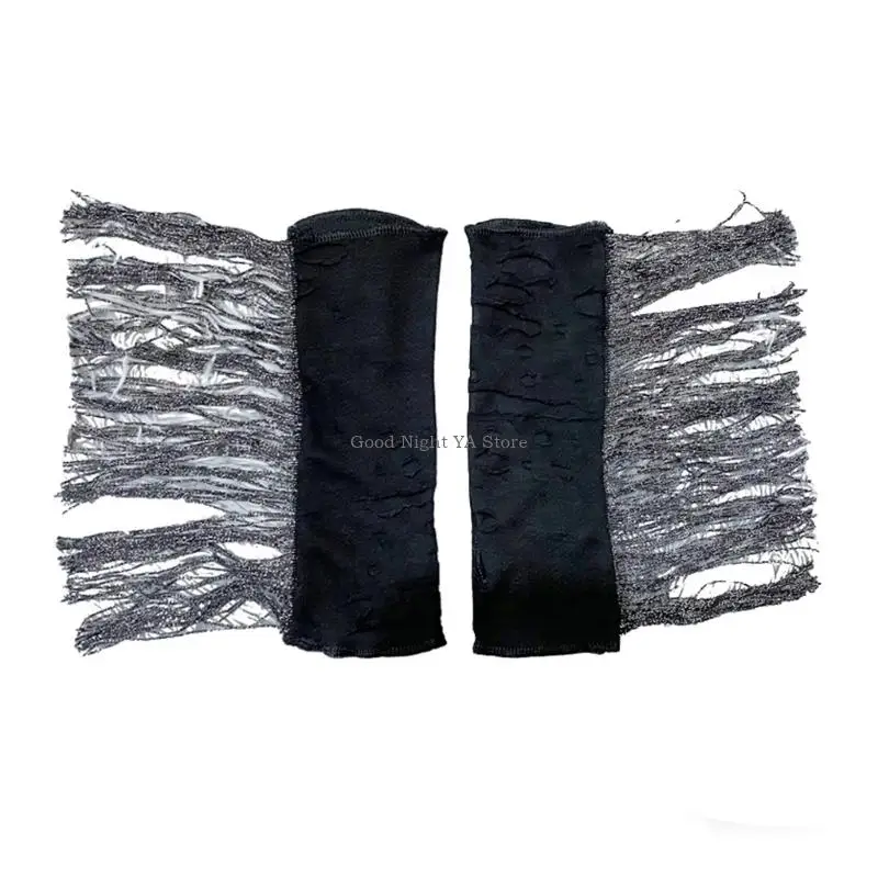 Unique Fingerless Gloves With Glitter Thread For Theatrical Performances