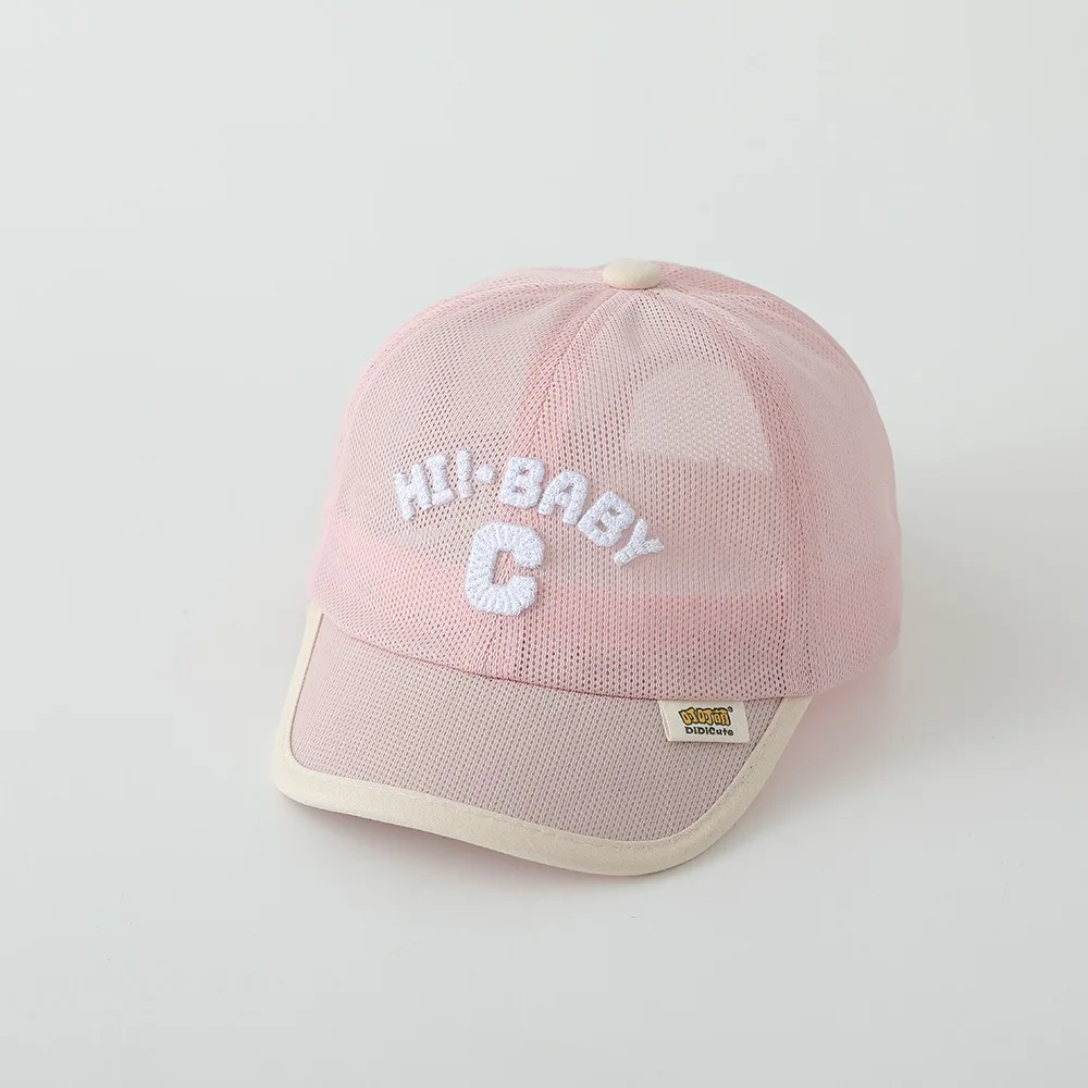 

Fashion Korean Baby Baseball Cap Letter C Embroidered Children Peaked Hat Mesh Summer Sports Visot Cap Kids