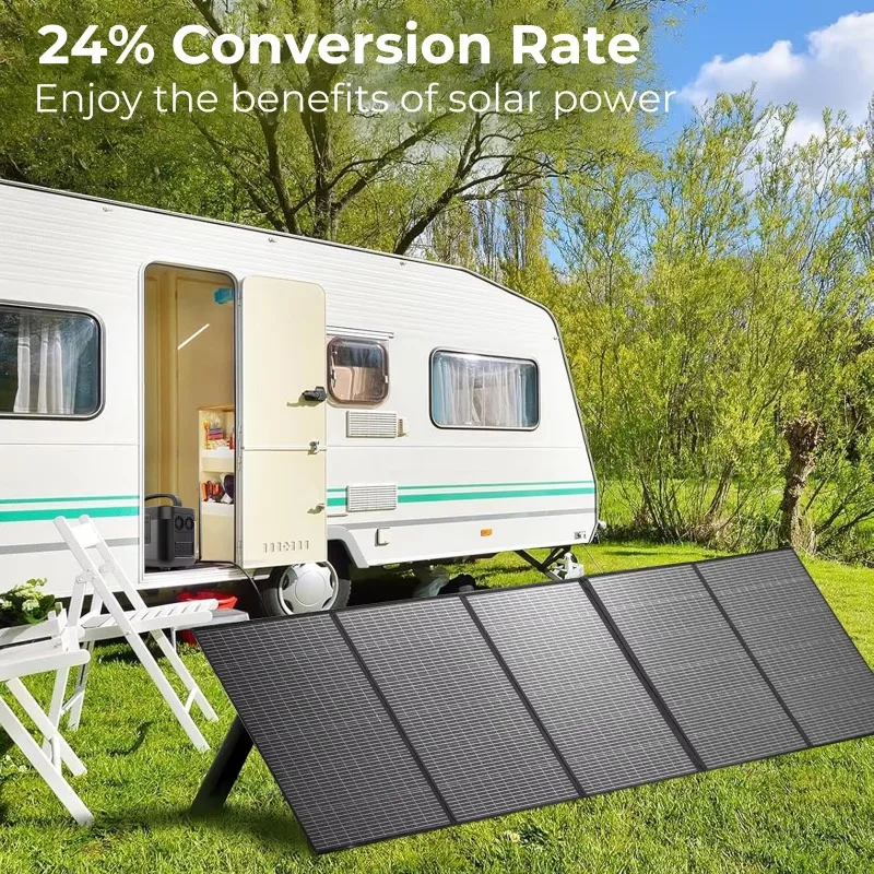 400W Lightweight Foldable Solar Panel, Green Energy Charging Module, Reliable Power Supply for Van Life Outdoor Travel