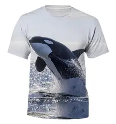 Estate moda oceano Orca stampa 3d moda uomo donna bambini a maniche corte Street Wind traspirante t-shirt Casual leggera