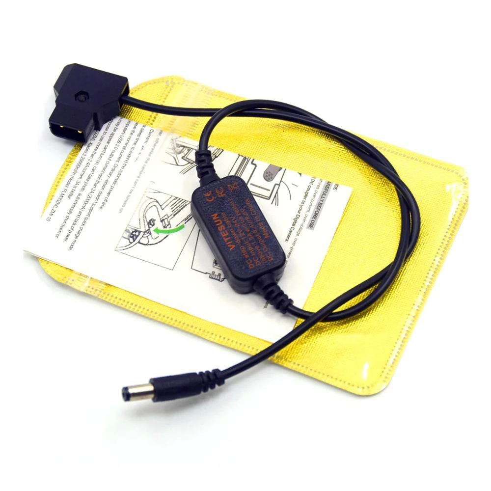 Vitesun D-TAP to 5.5*2.1mm 8V DC Power Adapter Cable for NP-FW50 LP-E6 LP-E17 Dummy Battery PW20 DR-E6 DR-E18