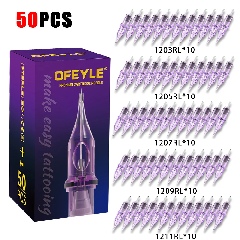OFEYLE 20/50/100PCS Mixed Professionelle Tattoo Patrone Nadeln mit Membran Sicherheit Patronen Einweg Tattoo Nadel – Detail 21