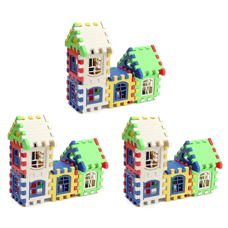 ABXE-72PCS Children Puzzle Plastic Letter Building Blocks House