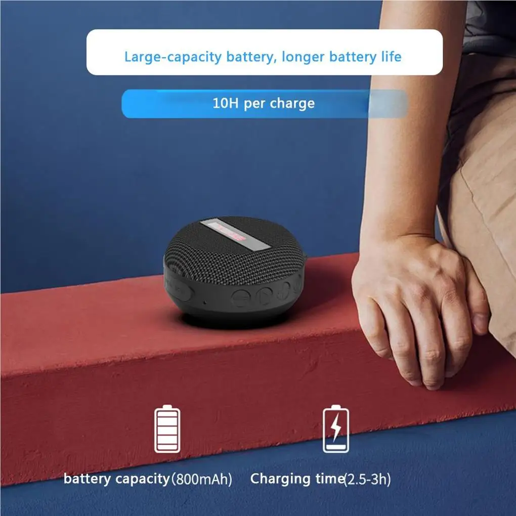Wireless Speaker 5.0 Bicycle with Loud Sound Small Hands-free Calls Loudspeaker Long Endurance Time and Speed Display Music