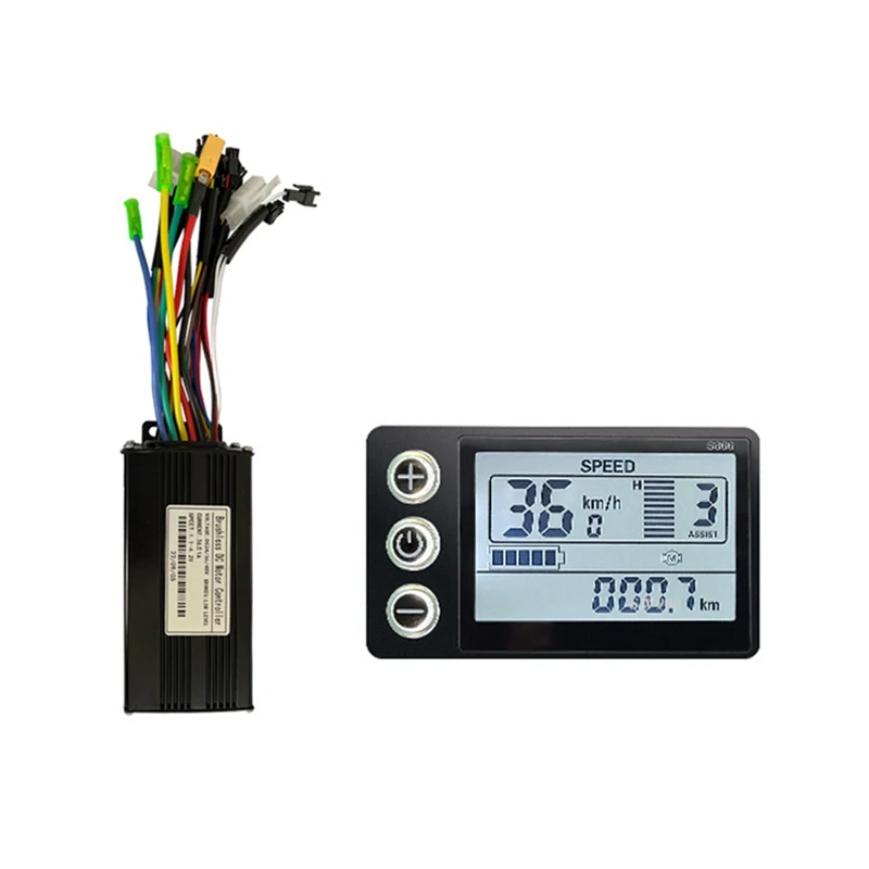 36/48V E-Bike Sine Wave 26A 500/750W SM Three Mode Brushless Controller With S866 Display For Electric Bicycle Tricycle