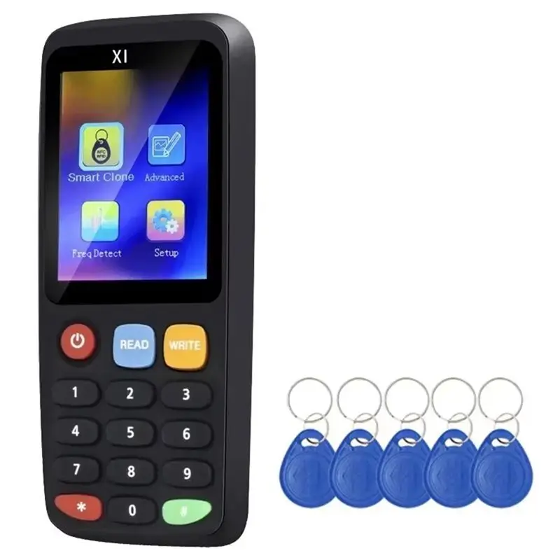 FULL-X7 RFID Smart Chip Decoder Duplicator Reader Writer+5X T5577 Keychain Tag Copier 125Khz 13.56Mhz Badge Clone Card