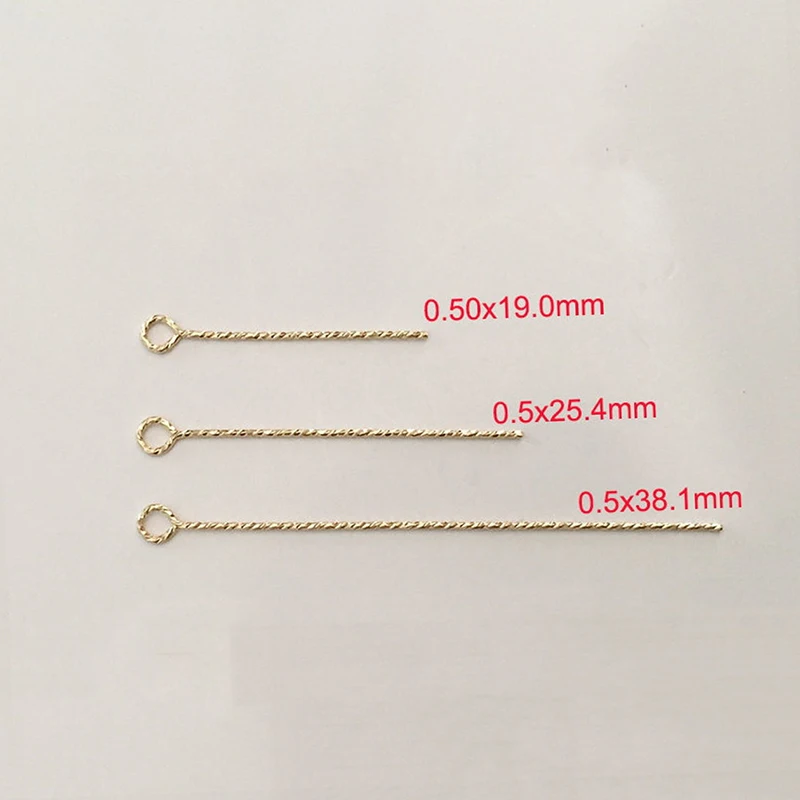 Real 14K Gold Filled Sparkle Eye Pins Wholesale for DIY Earring Making Jewelry Findings Hypoallergenic Jewelry Accessory