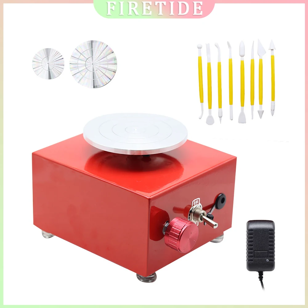 

Mini Turntables Pottery Wheel Pottery Machine Electric Pottery Wheel DIY Craft Potter's Wheel Ceramic Tools Clay Tools with Tray