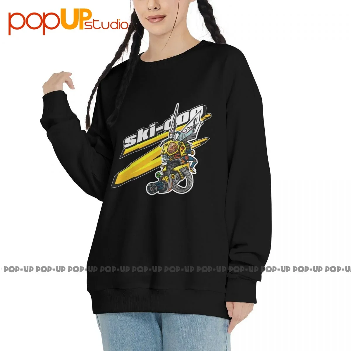 Ski Doo Ski Doo Logo Snowmobiles Snow Mobiles Sweatshirt Pullover Shirts Rare Style Vintage High Quality