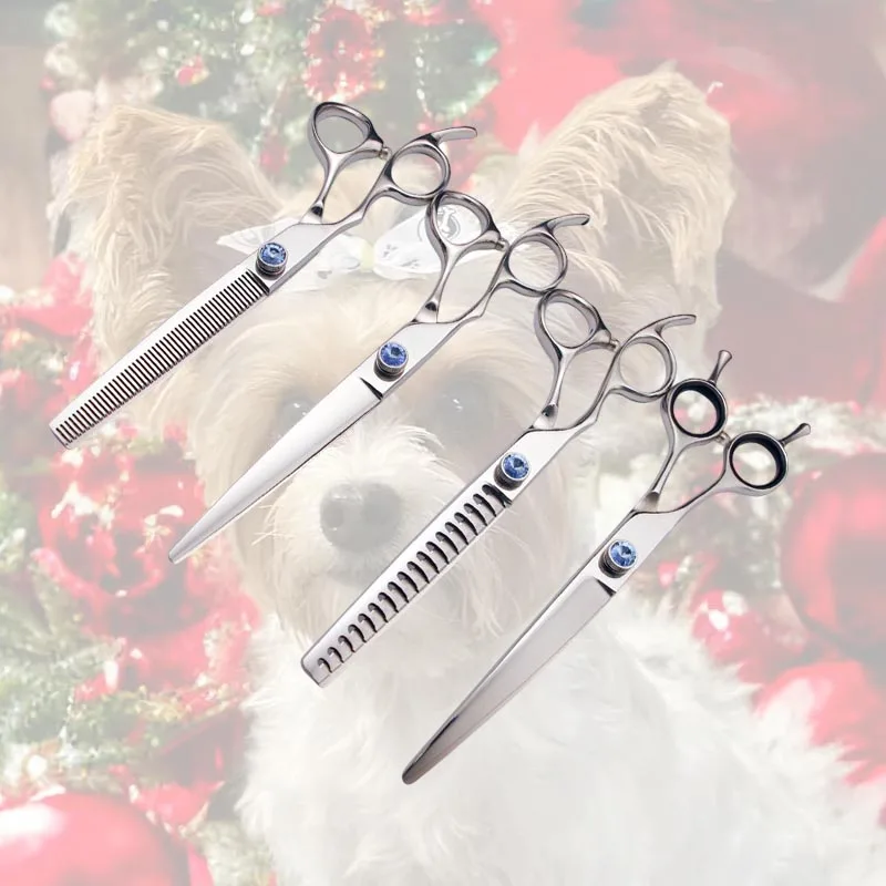 7 inch professional dog grooming scissors set,left handed pet grooming shears