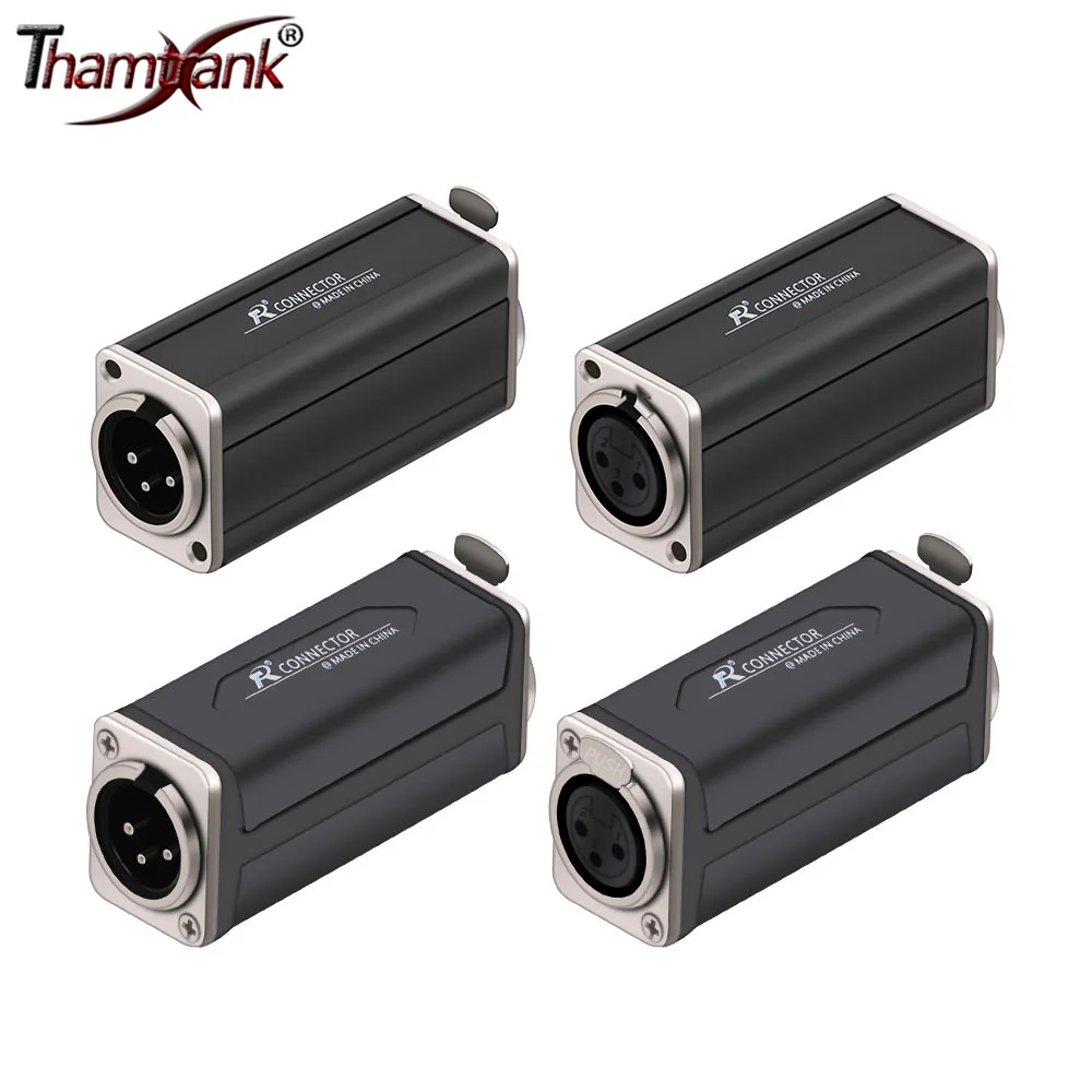 

4pc 3PIN AC Coupler Waterproof Straight Extender Female Panel Mount Socket Connector for Speaker LED Power