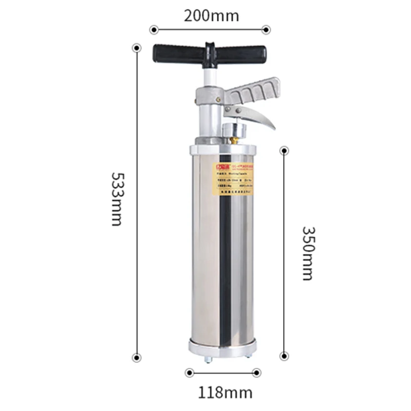 GQ-4T Pneumatic Toilet Pipe Dredge High pressure stainless steel kitchen toilet dredging tool sewer dredging artifact