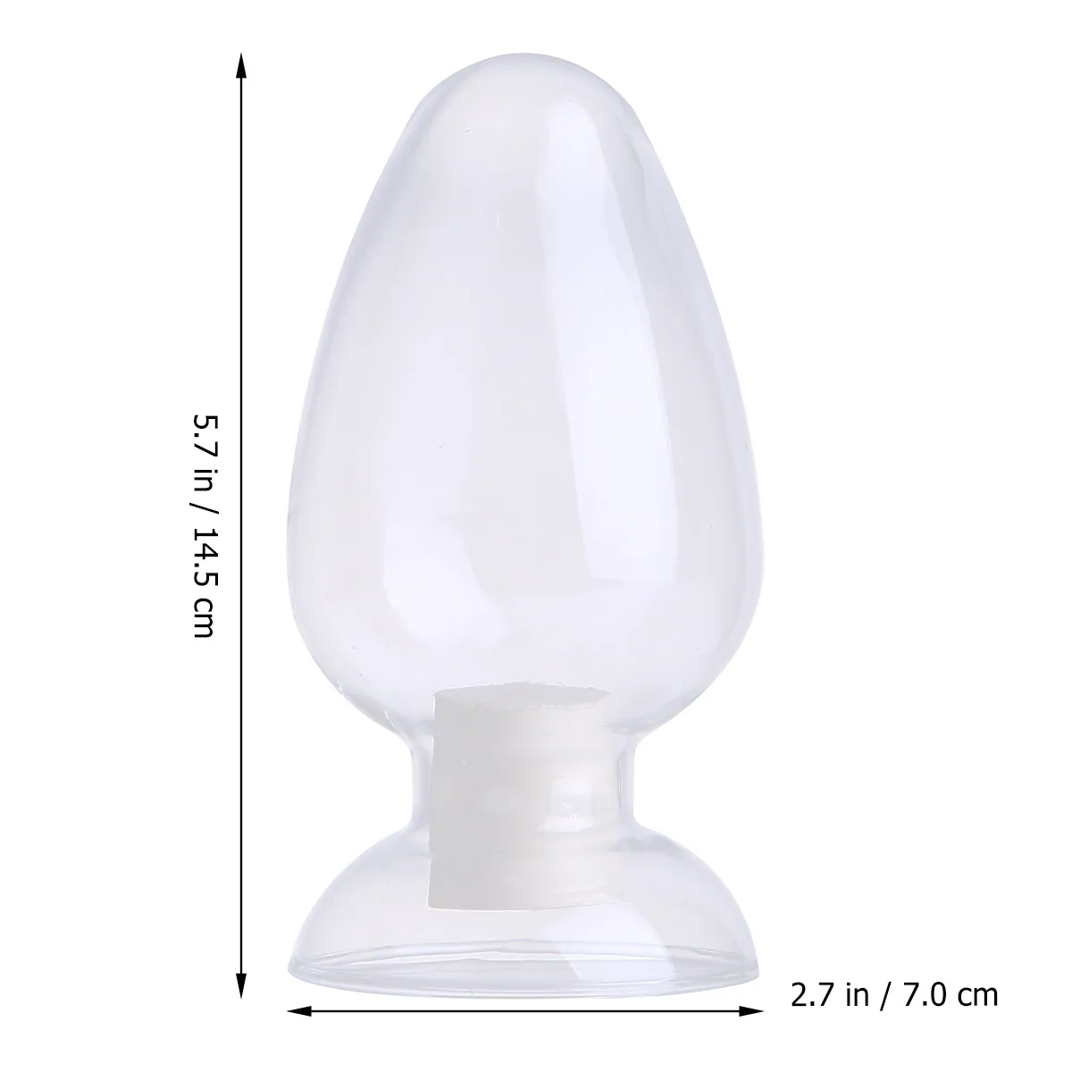 2Pcs Simple Elegant Chicken Heart Design Glass Sample Bottle Flat Base for Lab Exhibition Research Display Conical Glass Bottle