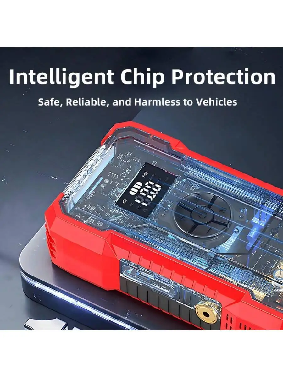 Multifunctional Car Battery Emergency Starter (With Air Compressor)