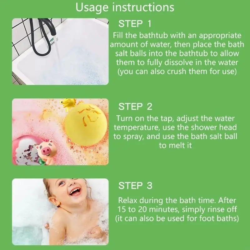Y5LF 12 Pieces/Set Colorful Bath Fizz Ball With Animal Designs And Multiple Fragrances For Relaxation Bath Salt Bombs