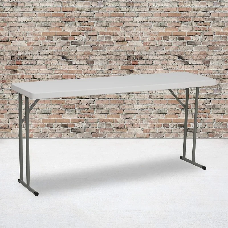 5-Foot Granite White Plastic Folding Training Table bar tables  cocktail     for home