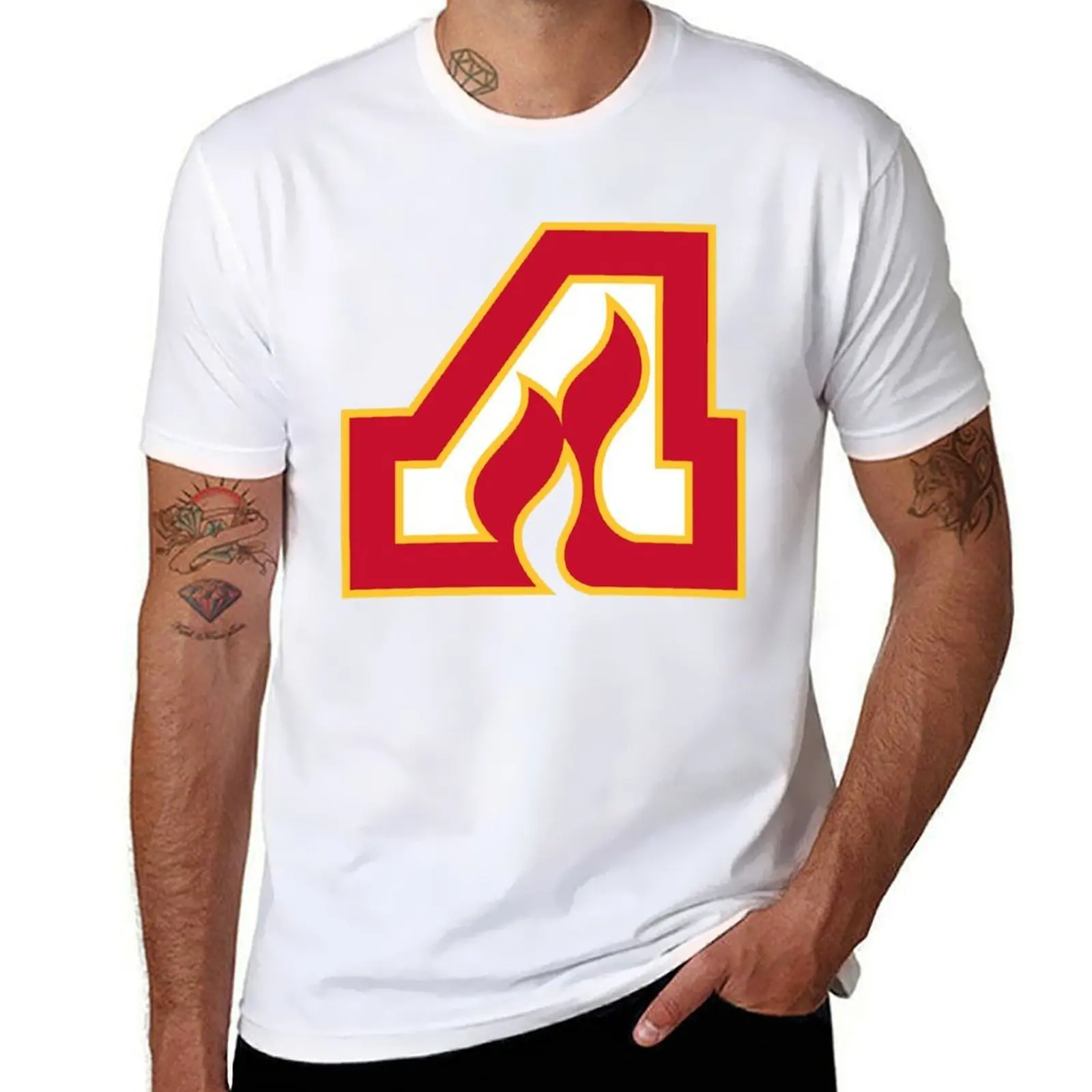 

Atlanta flames vintage logo T-Shirt man t shirts cotton t shirts for man slim fit T-Shirt