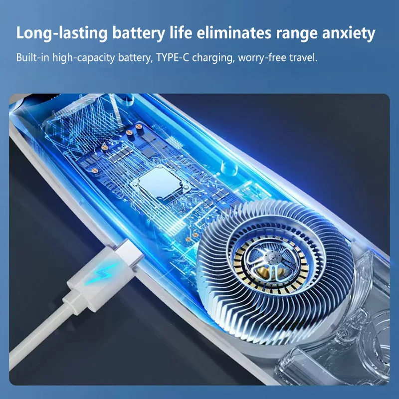 Fast Cooling Neck Fan with Spray Portable Quiet USB Rechargeable Long Battery Life Strong Wind for Students Travel Home Office