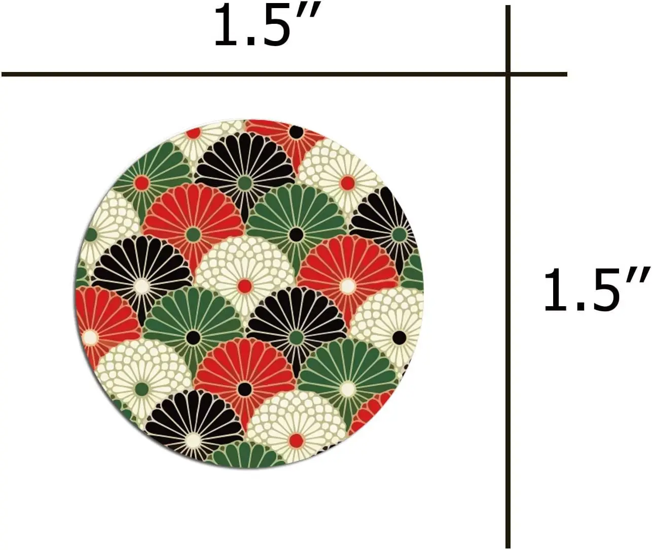 1.5 Inch Valentine's Day Round Japanese Traditional Decorative Sealing Sticker Paster Gift Packing Adhesive Label 300pcs