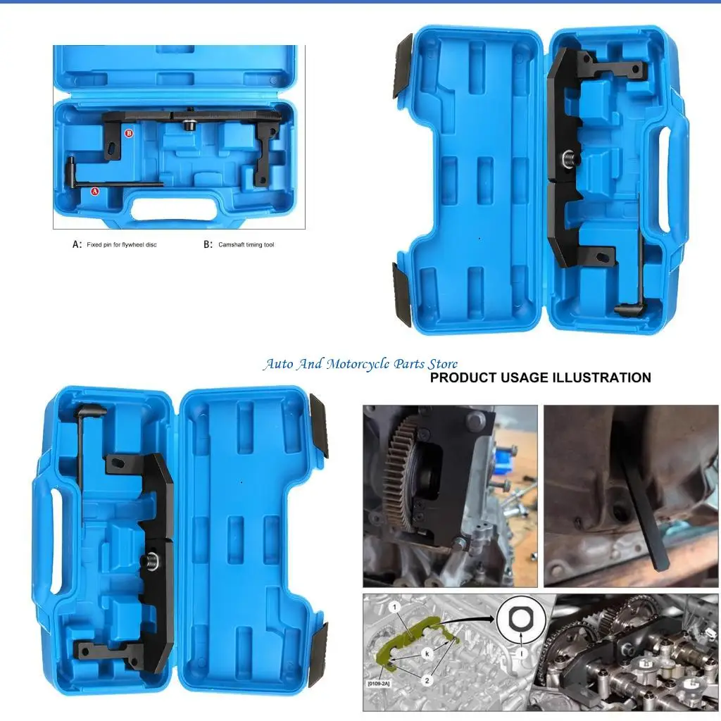 P9FD Heavy Duty Crankshaft Positioning Tool with Storage Case Timing Belt Replacement Tool for Vehicle 208 2008 3008 408