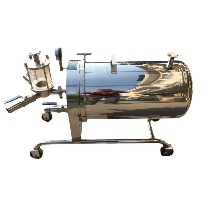 Stainless steel horizontal 220 Baijiu wine red wine diatomaceous earth filter beverage impurity filtration equipment