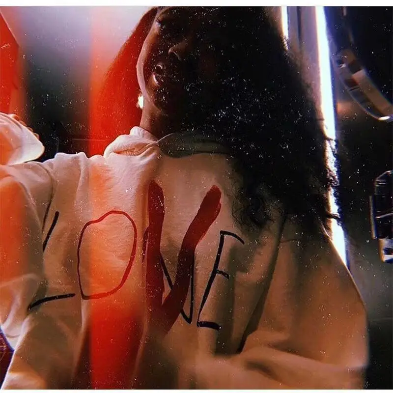 

Толстовка с капюшоном New York Guerrilla Store's Day, ограниченная серия, LOVE Graffiti, большой V-образный вырез, повседневная модная для мужчин и женщин