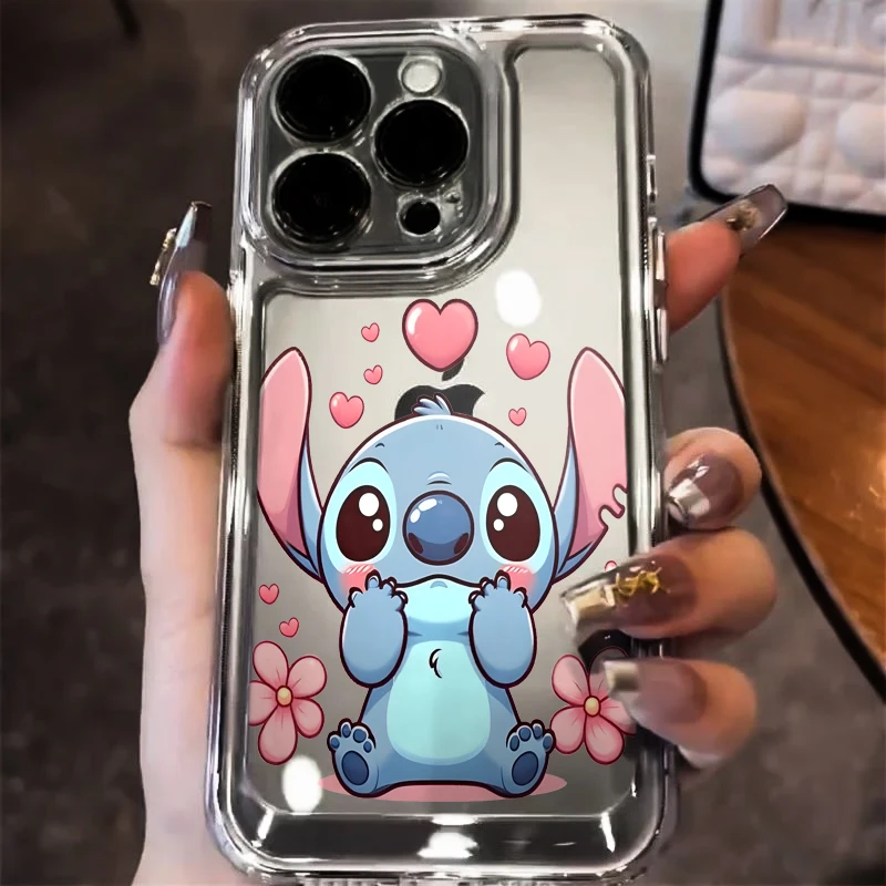 Miniso 2026 جديد غرزة جماليات مضحكة واضح حالات الهاتف آيفون 17 برو ماكس 12 13 11 16 15 14 17 زائد للصدمات بولي TPU كوكه #6