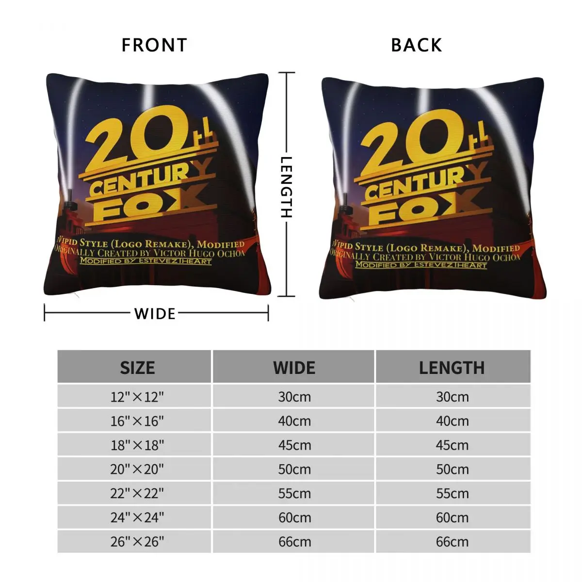 20th Century Fox Square Pillowcase Pillow Cover Cushion Decor Comfort Throw Pillow for Home Sofa