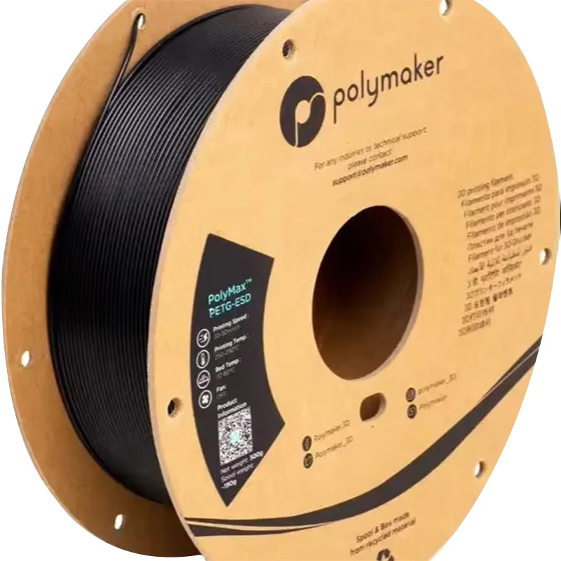 

Polymaker PETG-ESD Filament 3D filament PolyMax 0.5kg/1.75mm 3D Printer PETG Filament Electrostatic Discharge Safety Custom