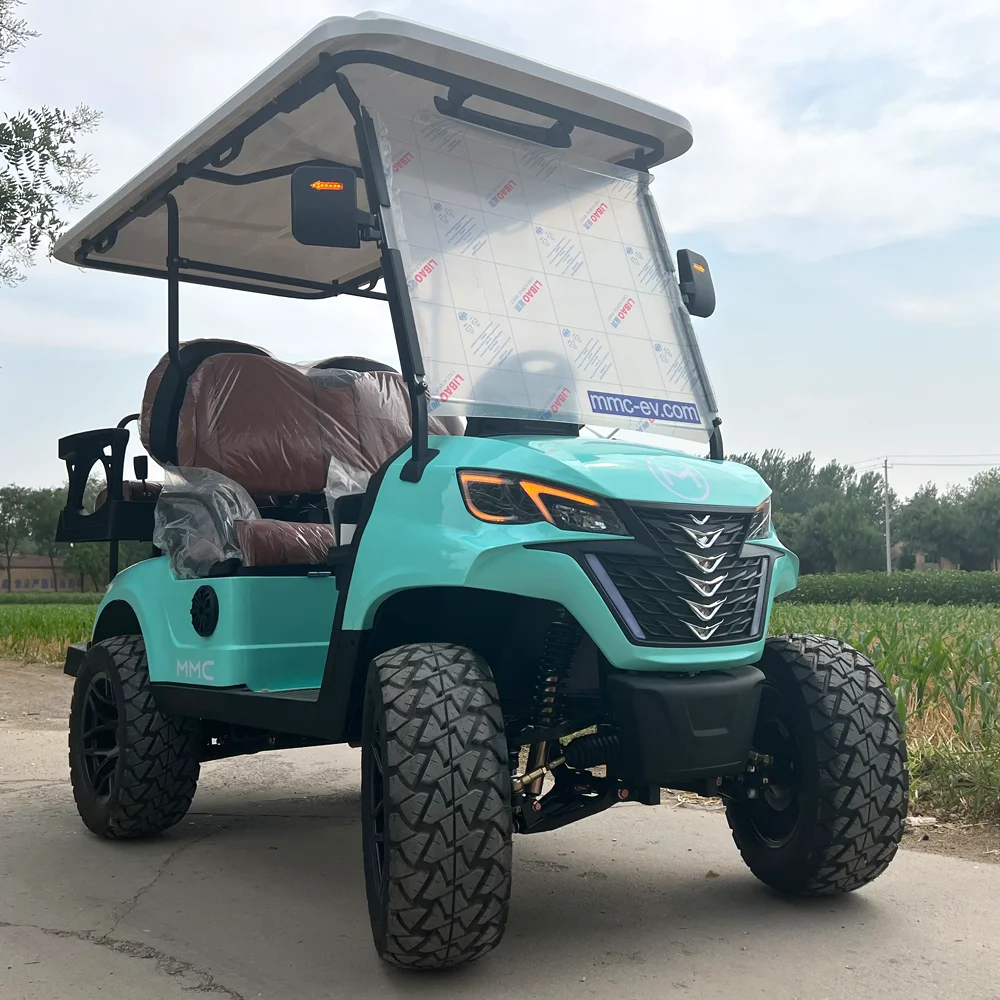 

Hot Sale Lithium Battery Golf Car 60V Adults Scooter Solar Panels Powered 4 Seater Off Road Beach Buggy Electric Golf Cart