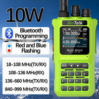 BinTolk BT8000 Walkie Talkie 10W Multi Band Wireless Bluetooth Phone Programming Noise Reduction Flashing Ham Radio For Camping