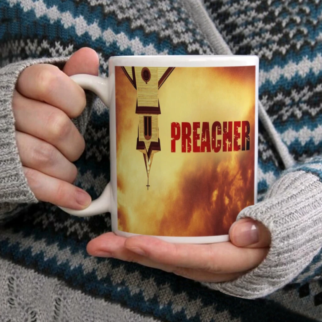 

Preacher Movie Suspense White Mug 11oz Ceramic Tea Cup Coffee Mug Friends Birthday Gift11oz