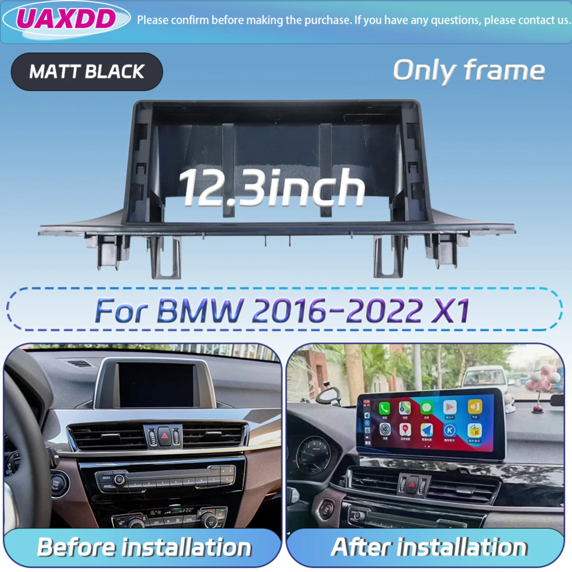 2-DIN-Autoradio für BMW 2006-2019 3 5 6 7 X1 X3 X5 GT E60 E81 E82 E87 SERIE 10,25 12,3 Zoll Android Basisrahmen-Kit Panel Mittelkonsole – Detail 10