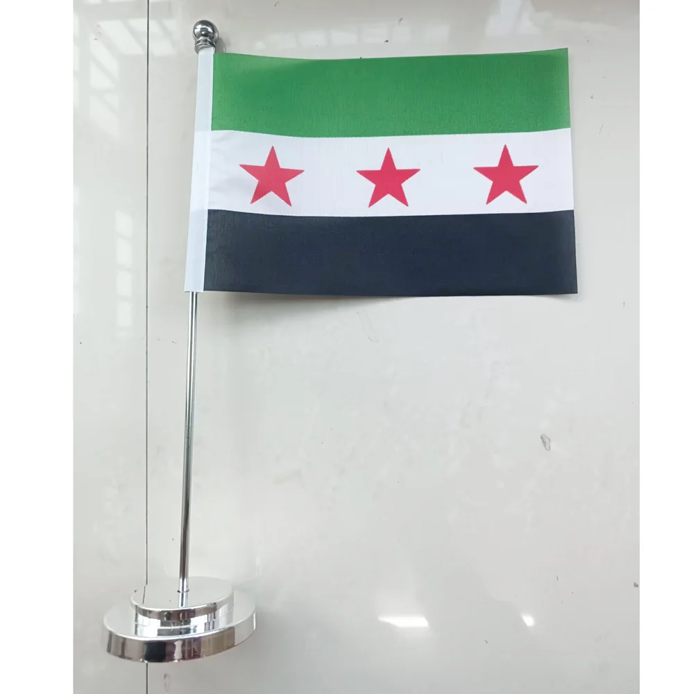 aerlxemrbrae  14x21cm   Office Desk Flag Of Syria flag The The Syrian Arab Republic Syrian three Star Banner