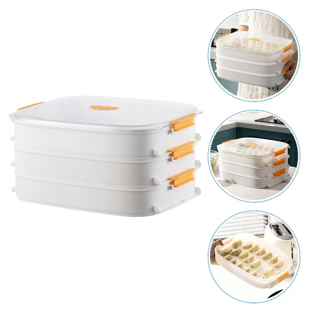 

Freezer Boxes for Dumplings Buns Wontons Food ganizers Crisper Containers Fridge Storage Kitchen Accessories Dry Food