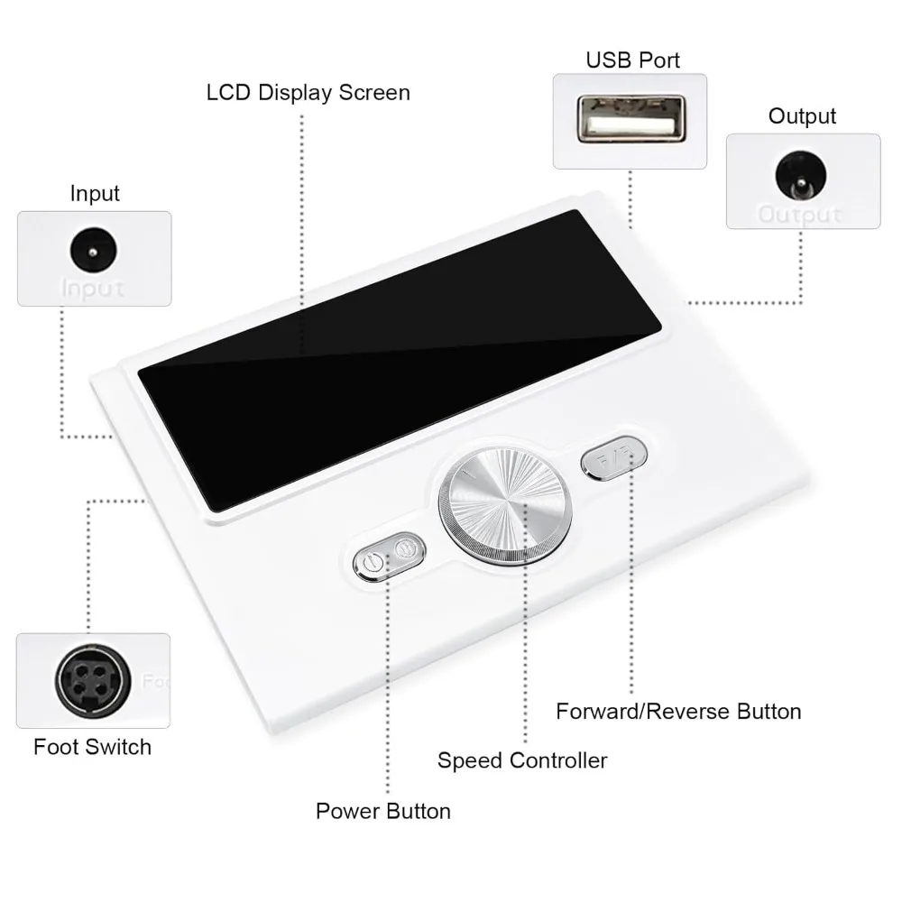 Elektrische nagelboor, groot scherm Elektrische nagelvijl voor acrylgelnagels, nagel E-bestand polijstgereedschap voor manicure gel Na