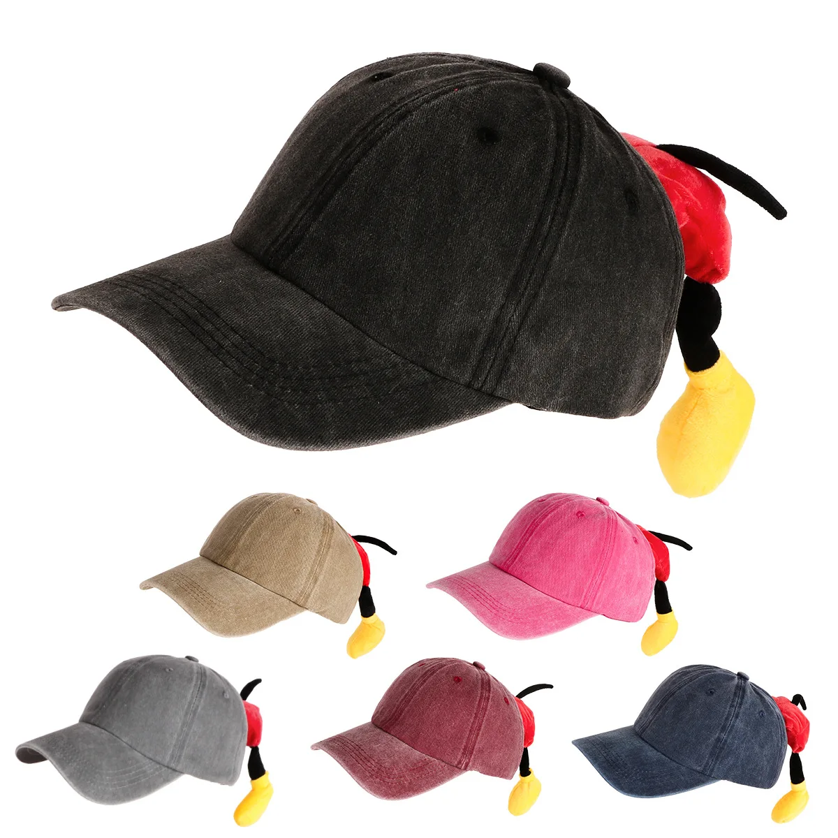 

Disney cute Mickey butt baseball cap Mickey mouse tail cartoon sun hat internet celebrity baseball cap breathable sun protection